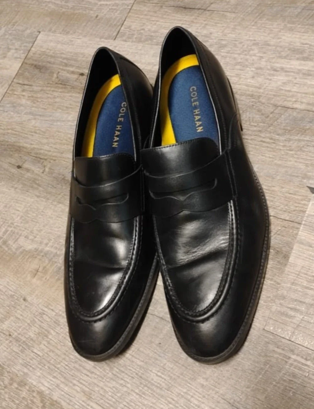 Cole Haan Warner Grand Penny Loafer Black Leather Size 13M C33223